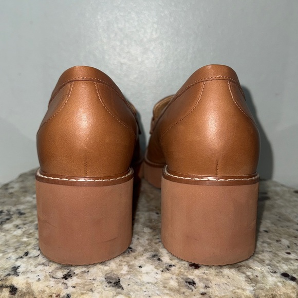 Naturalizer Dylan Lightweight Chunky Leather Loafer Chain Detail Lug Sole Sz 8.5 - Picture 8 of 14